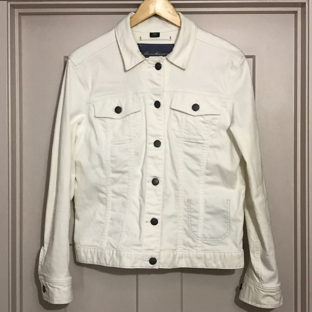 Eddie Bauer Women’s Tall X-Large White Jean Jacket